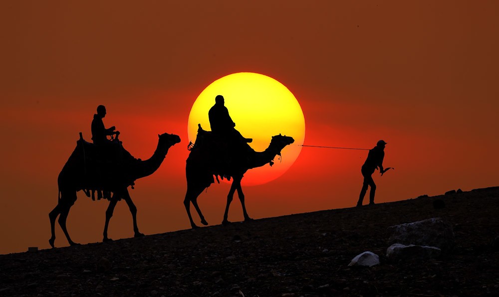 CAMEL RIDE AT THE PYRAMIDS | SUNSET